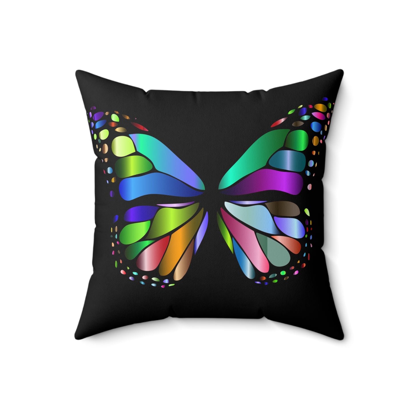 Colorful  Butterfly - Spun Polyester Square Pillow (8202201170239)