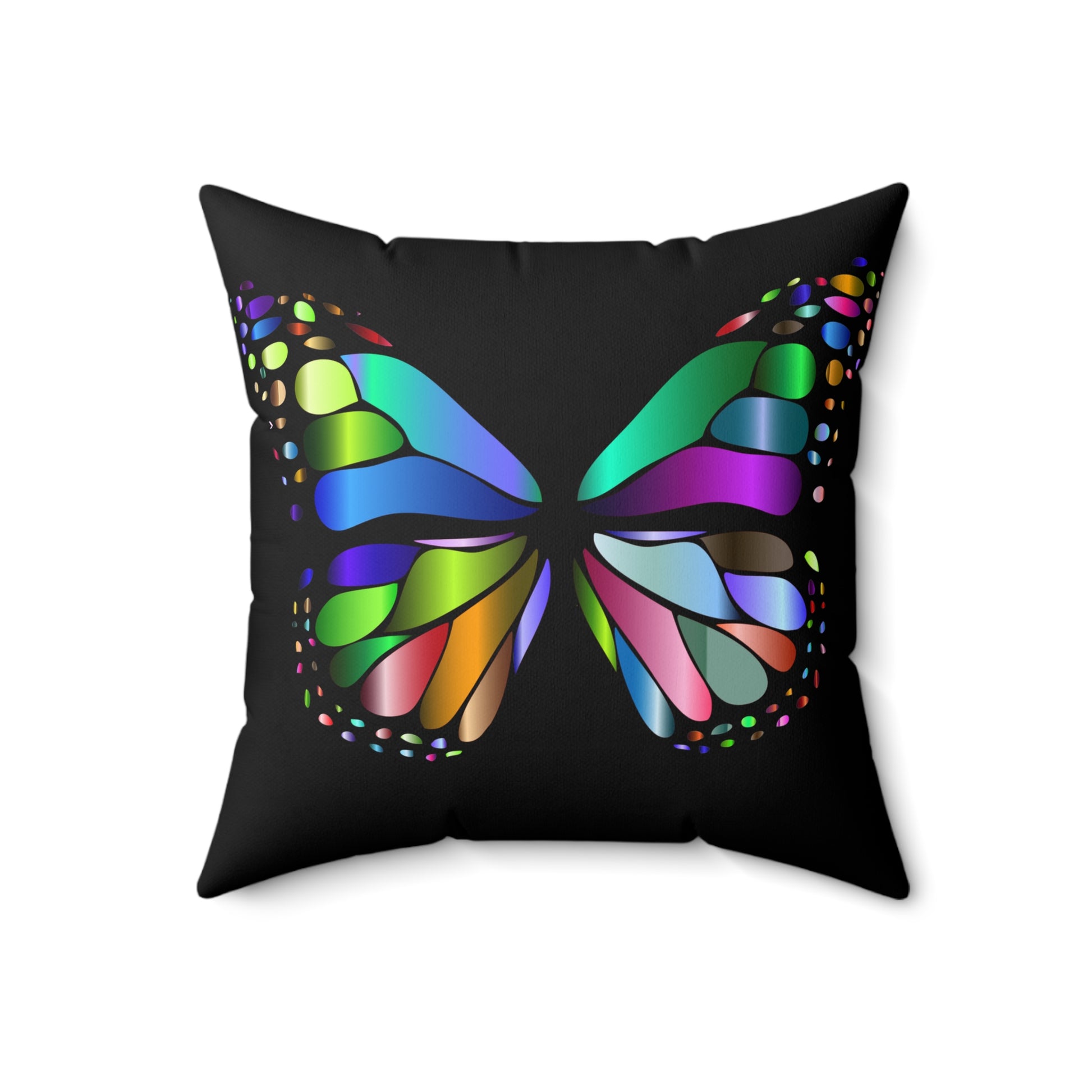 Colorful  Butterfly - Spun Polyester Square Pillow (8202201170239)