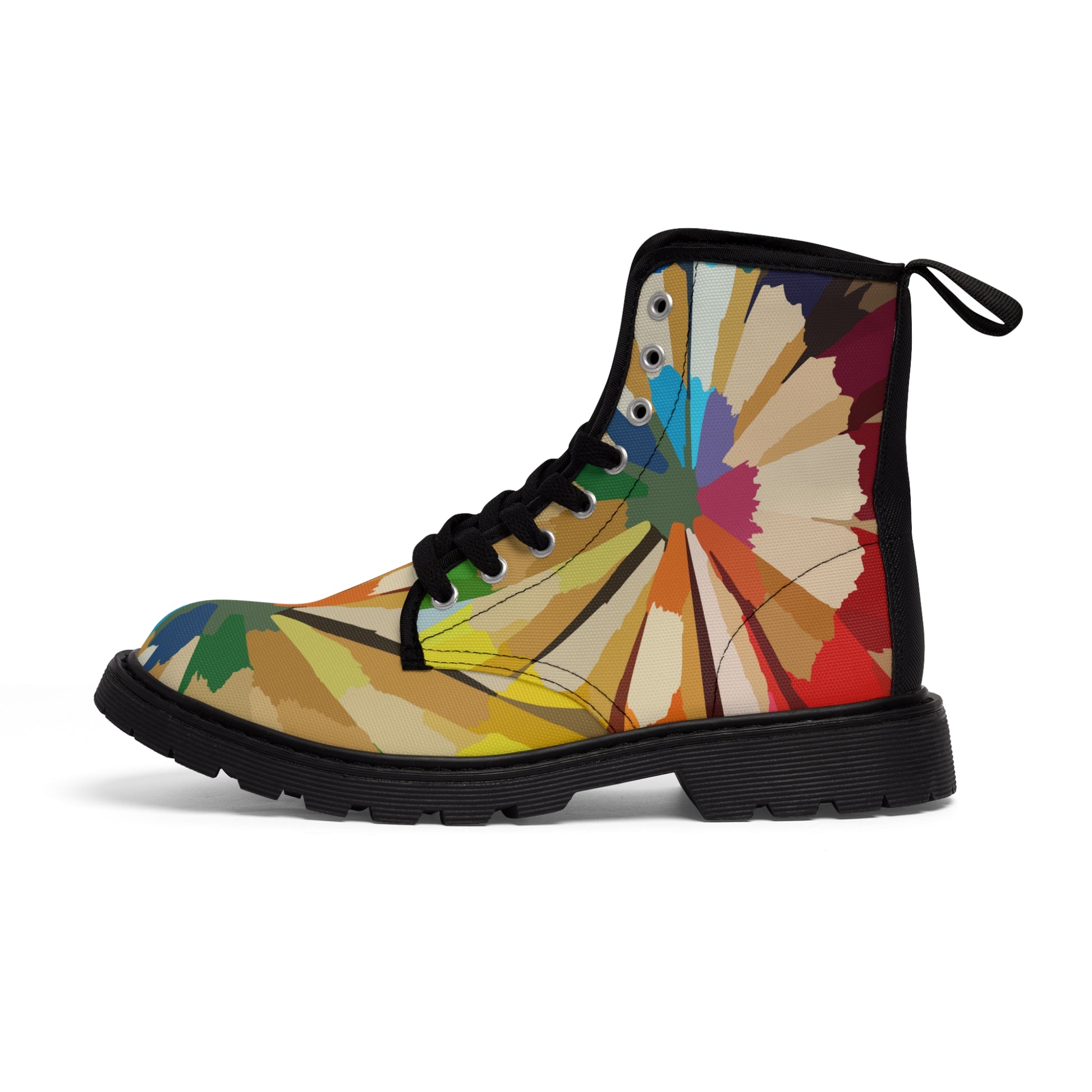 Colored pencils    Women's Canvas Boots (8539941175615)