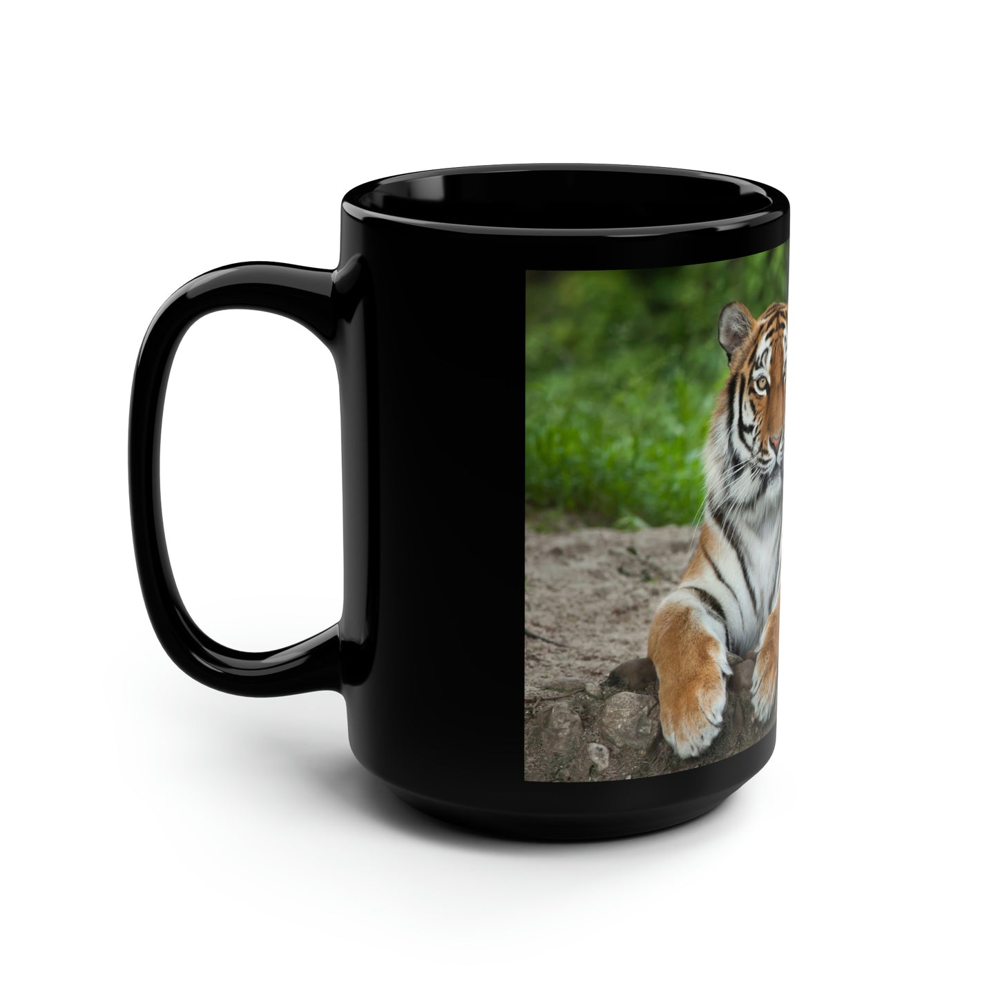 I had lunch - tiger-Black Mug, 15oz (8203858673983)