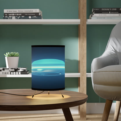 Blue saucer             Tripod Lamp with High-Res Printed Shade, US\CA plug (8541947593023)