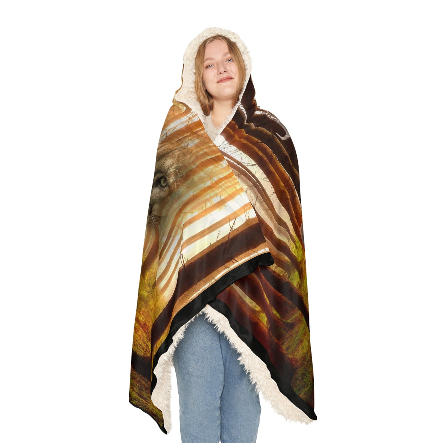 Elk and Cougar  Snuggle Blanket (8543802130751)