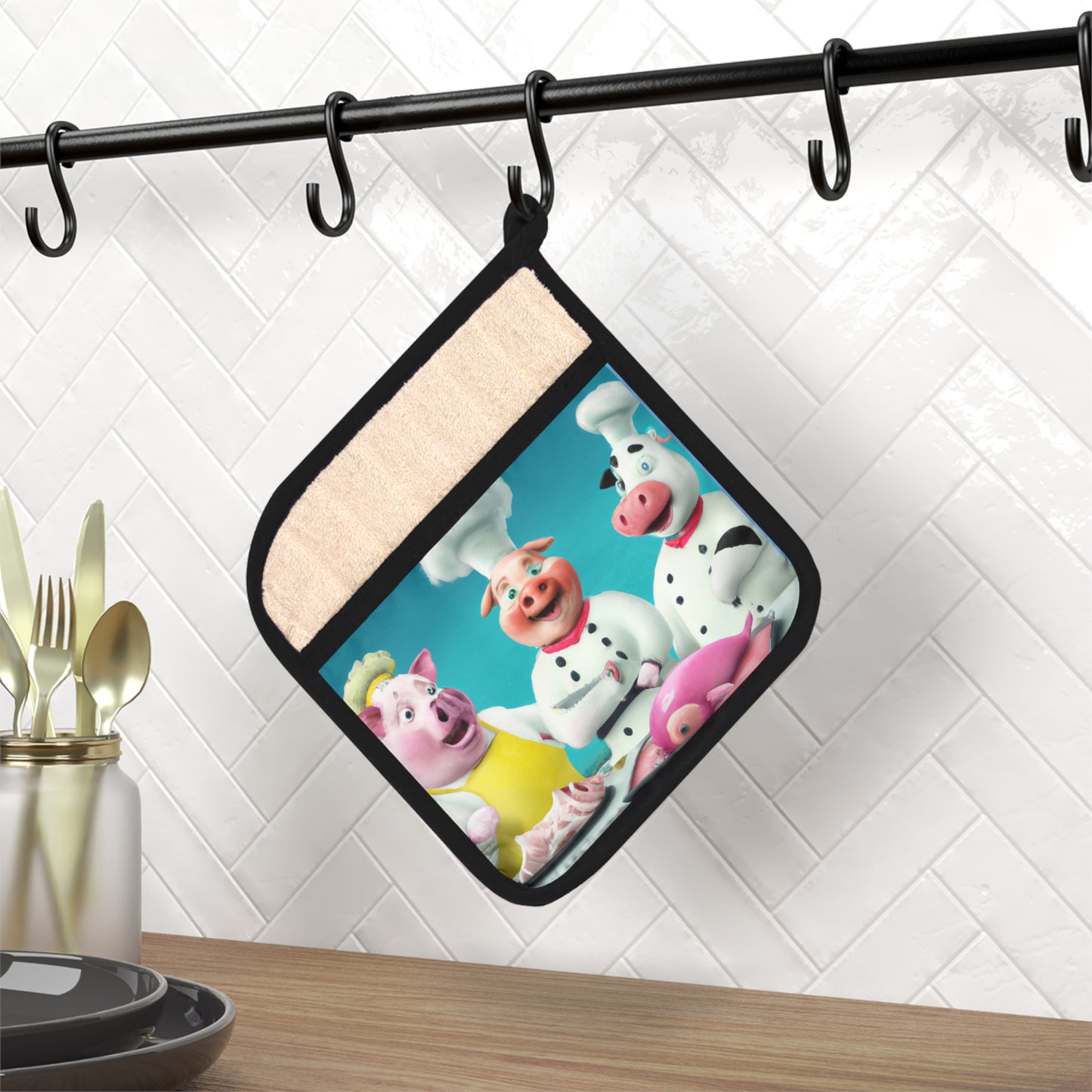3 Chefs    Pot Holder with Pocket (8543796101439)