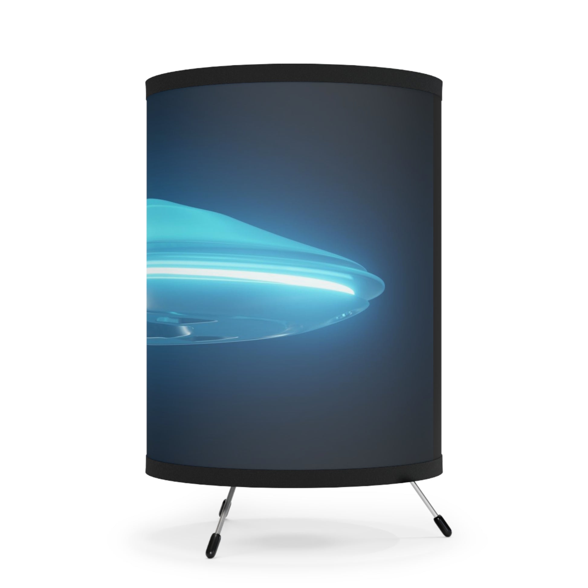 Blue saucer             Tripod Lamp with High-Res Printed Shade, US\CA plug (8541947593023)