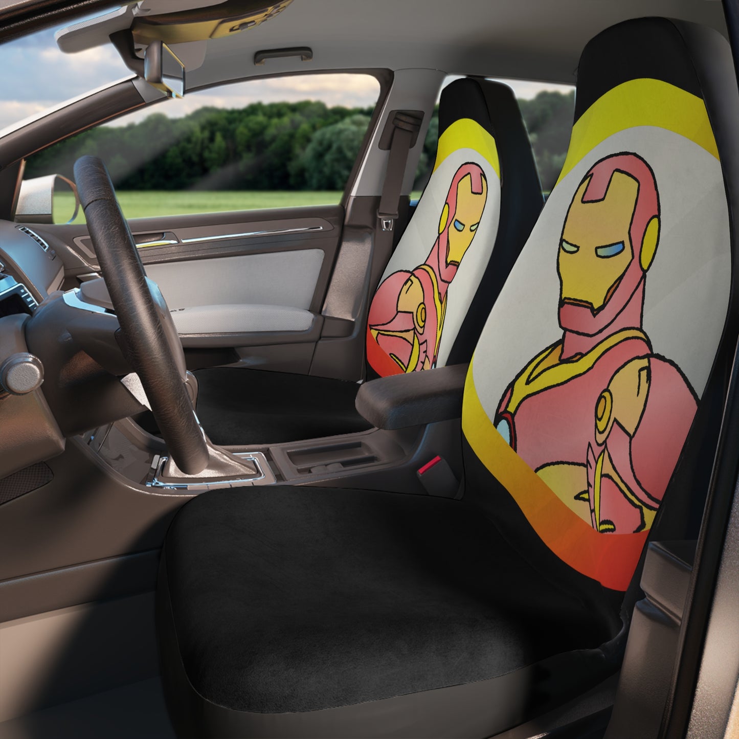 Iron man  Polyester Car Seat Covers (8540523823423)