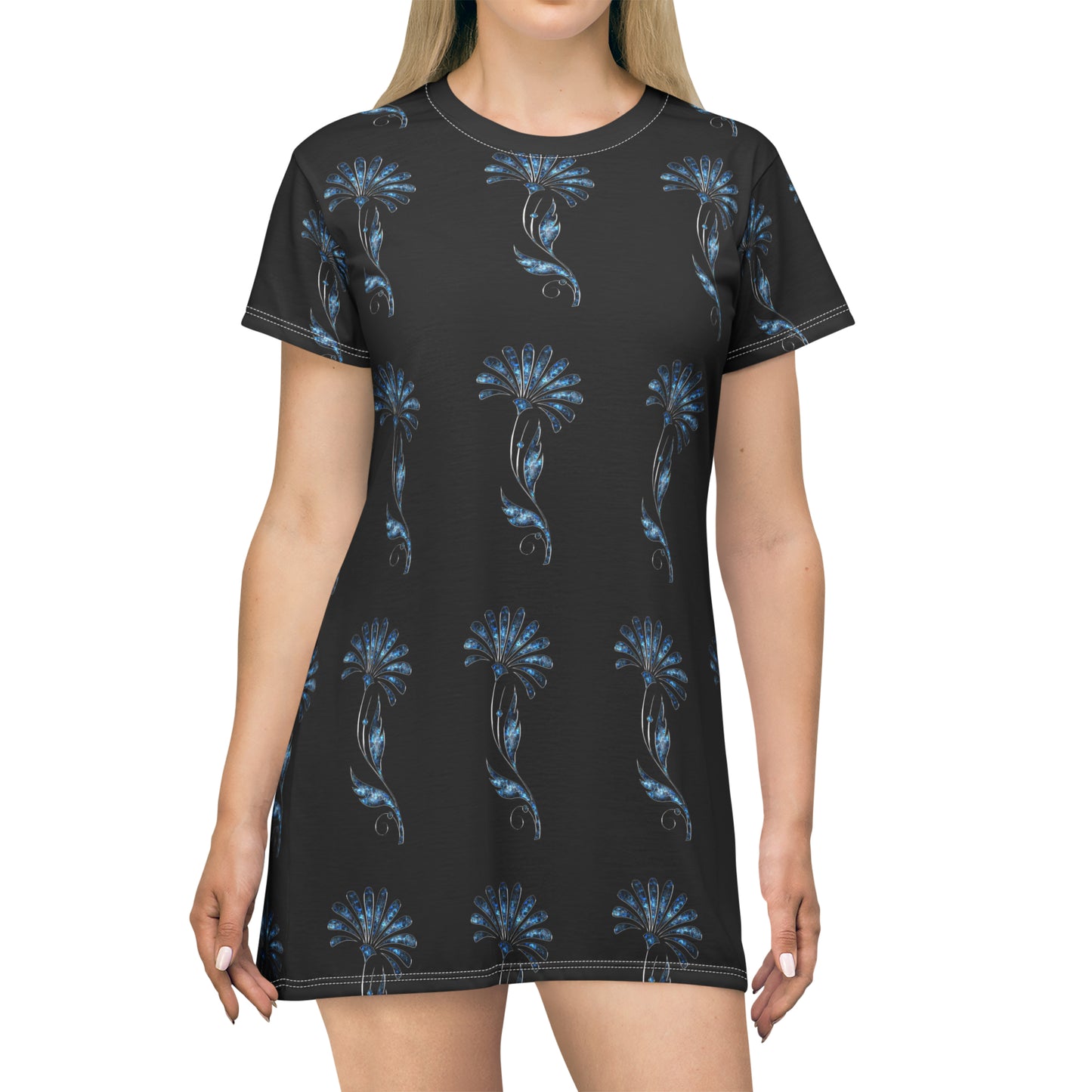All Over Print T-Shirt Dress (8540591030591)