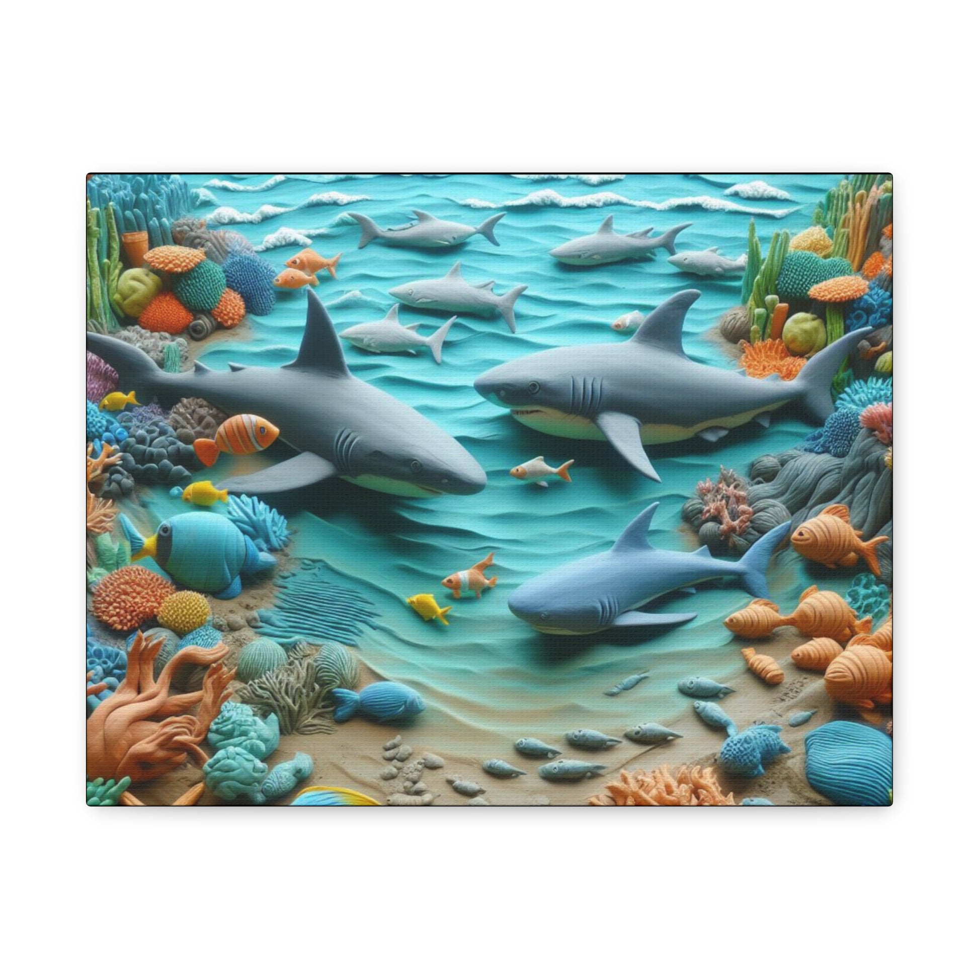 Canvas Gallery Wraps Ocean Clay Art Wall Decor (9726600708415)