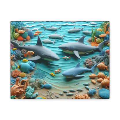 Canvas Gallery Wraps Ocean Clay Art Wall Decor (9726600708415)