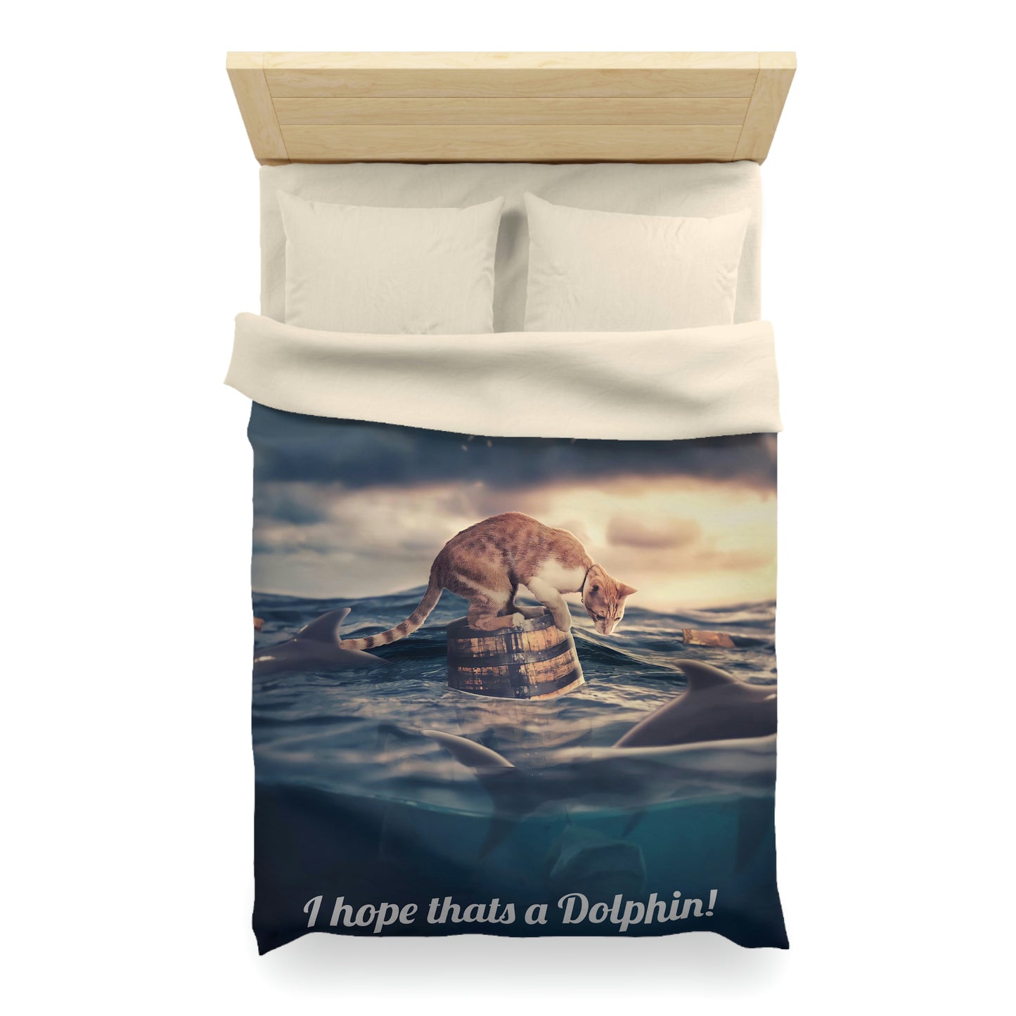 I hope that is a dolphin - Microfiber Duvet Cover (8196405494079)