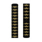 golden crab on black - Socks (8196316954943)