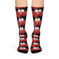 Red crab on black - Crew Socks (8196307222847)