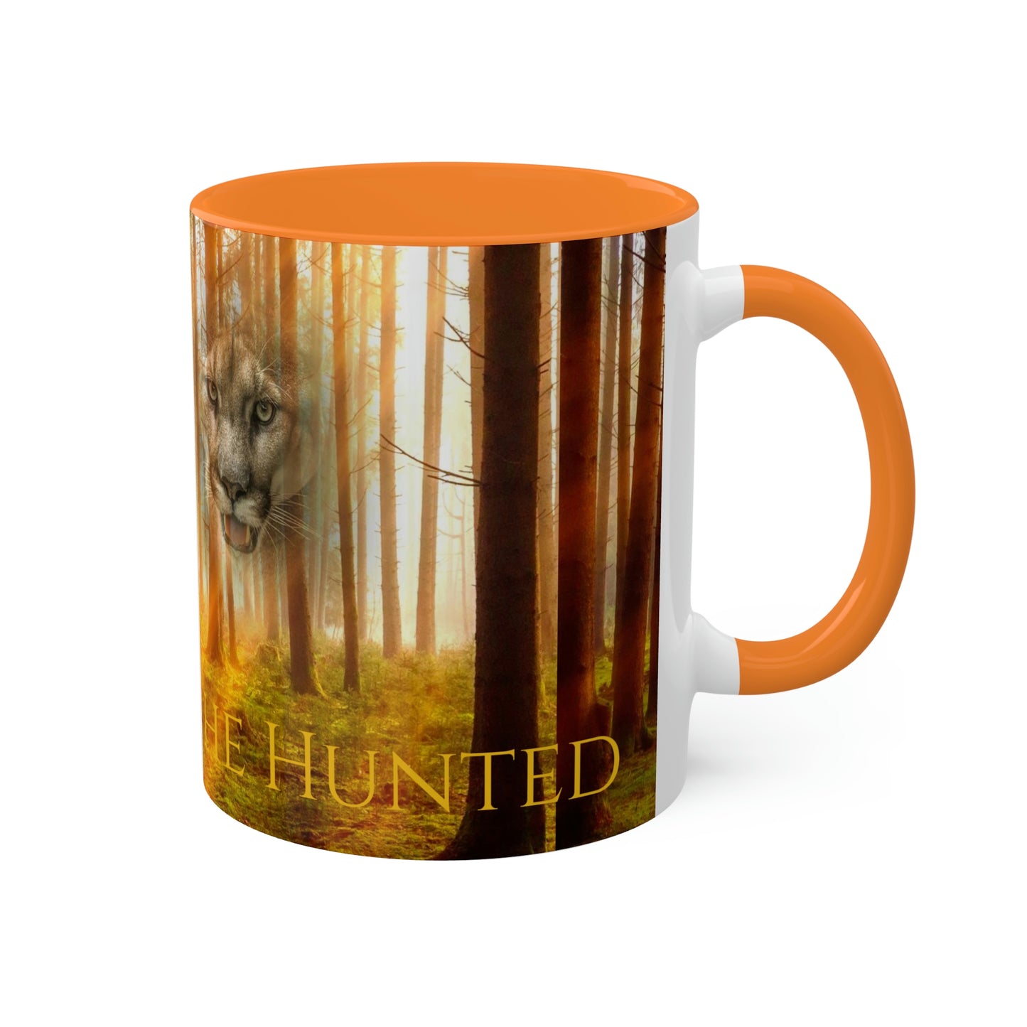 The Hunted--- elk and Couger   Colorful Mugs, 11oz (8215725670719)