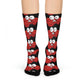 Red crab on black - Crew Socks (8196307222847)