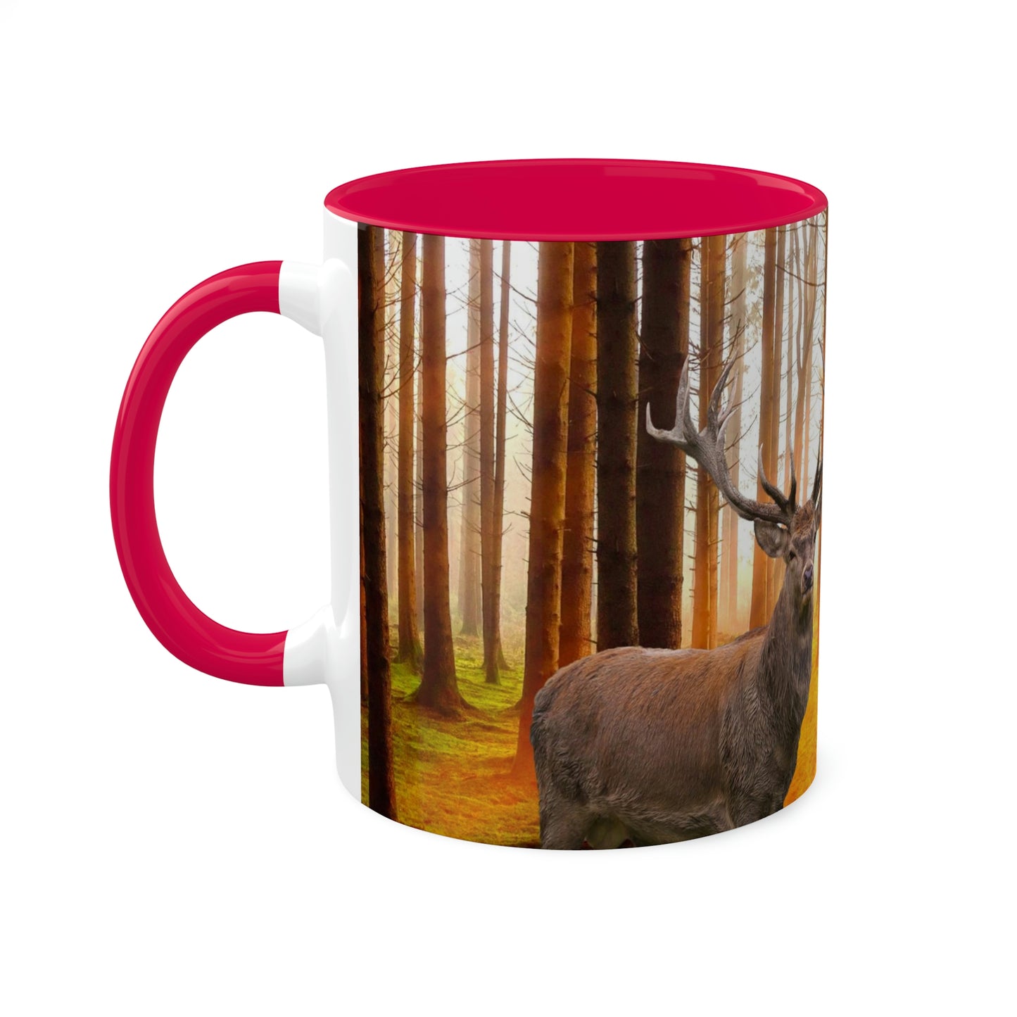 The Hunted--- elk and Couger   Colorful Mugs, 11oz (8215725670719)