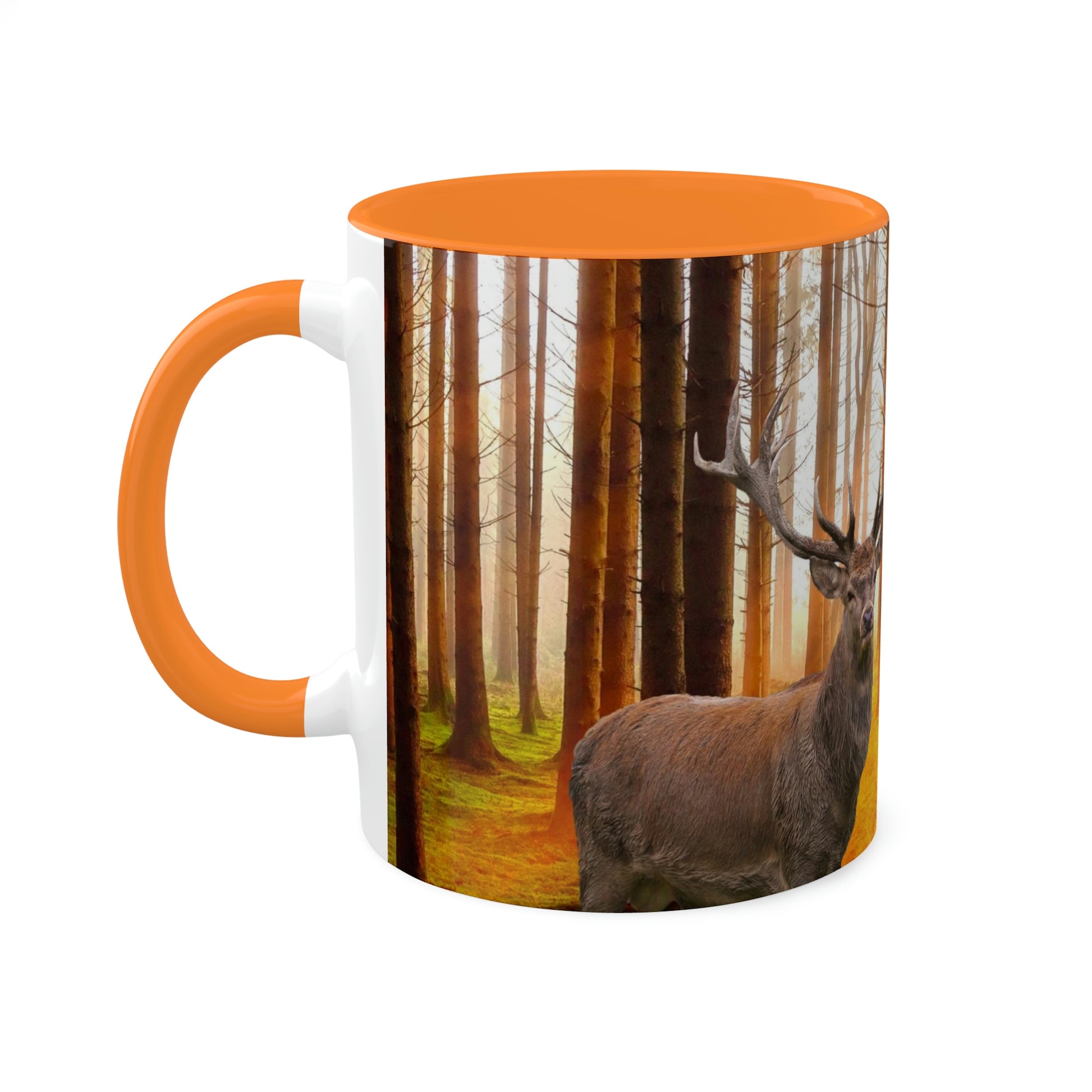 The Hunted--- elk and Couger   Colorful Mugs, 11oz (8215725670719)