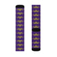 Golden crab on purple - Socks (8196317413695)