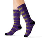 Golden crab on purple - Socks (8196317413695)