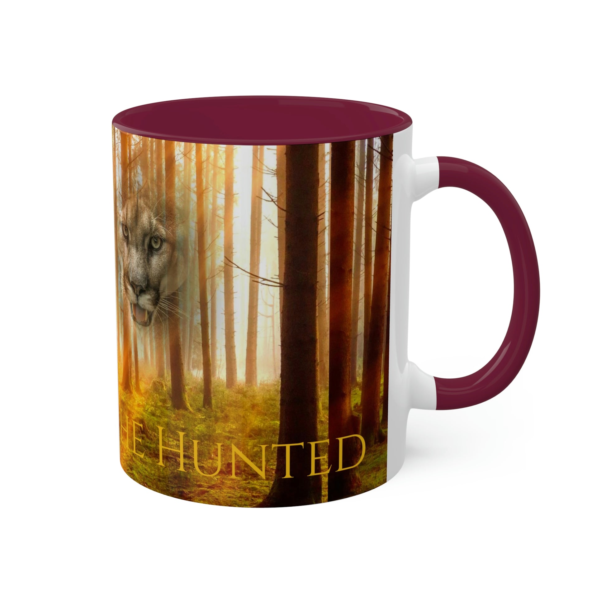 The Hunted--- elk and Couger   Colorful Mugs, 11oz (8215725670719)