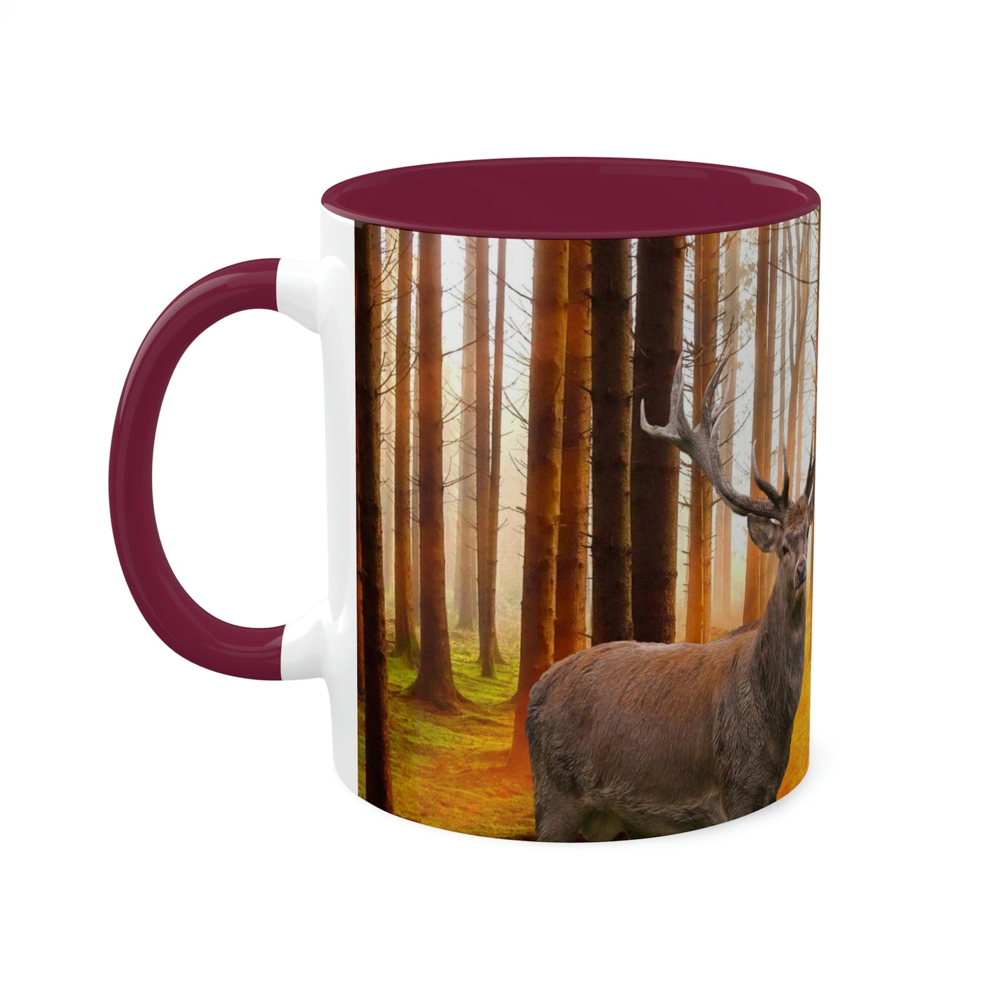 The Hunted--- elk and Couger   Colorful Mugs, 11oz (8215725670719)