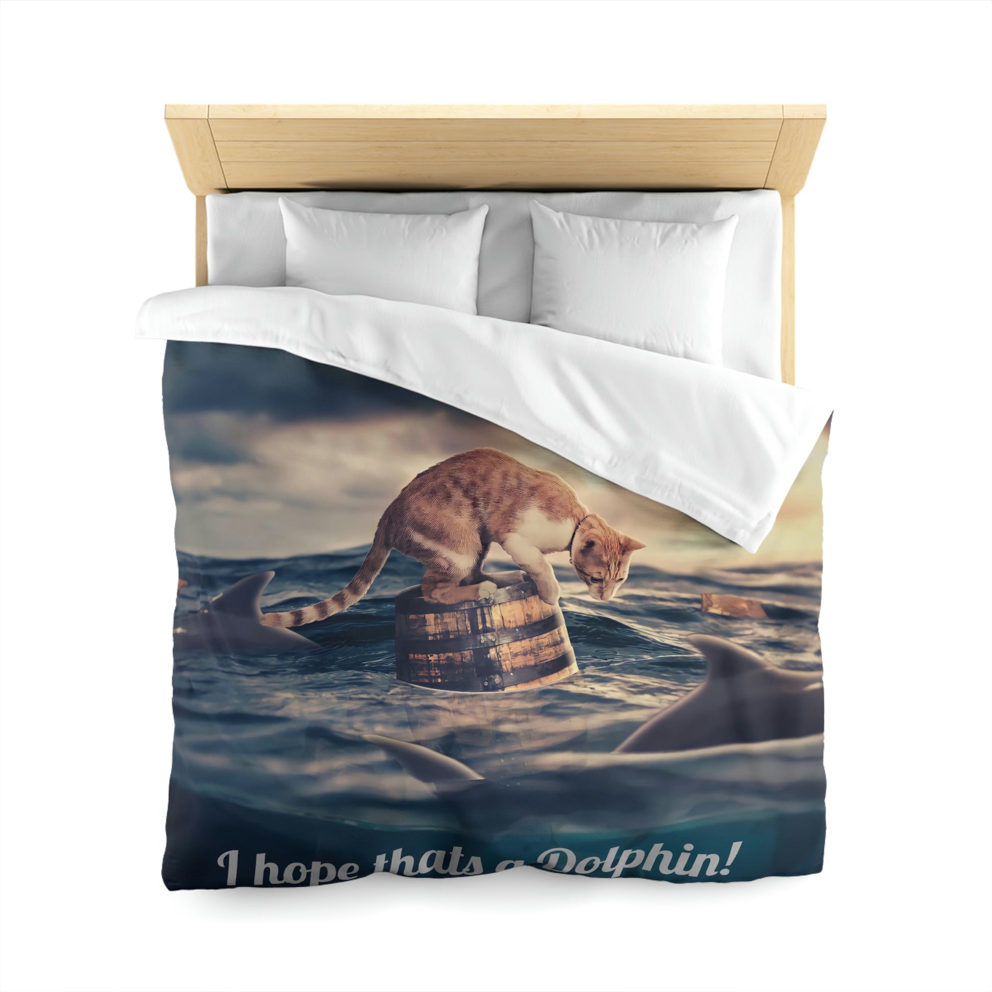 I hope that is a dolphin - Microfiber Duvet Cover (8196405494079)