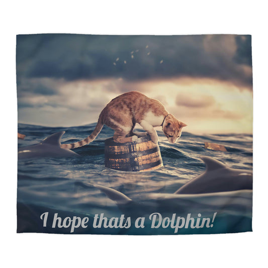 I hope that is a dolphin - Microfiber Duvet Cover (8196405494079)