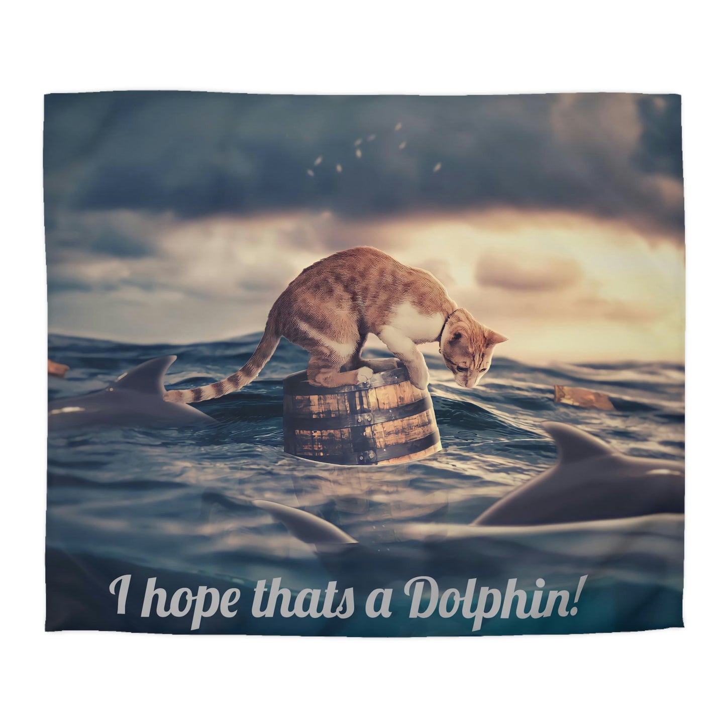 I hope that is a dolphin - Microfiber Duvet Cover (8196405494079)
