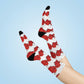 Red crab on white cushioned socks (8194512650559)