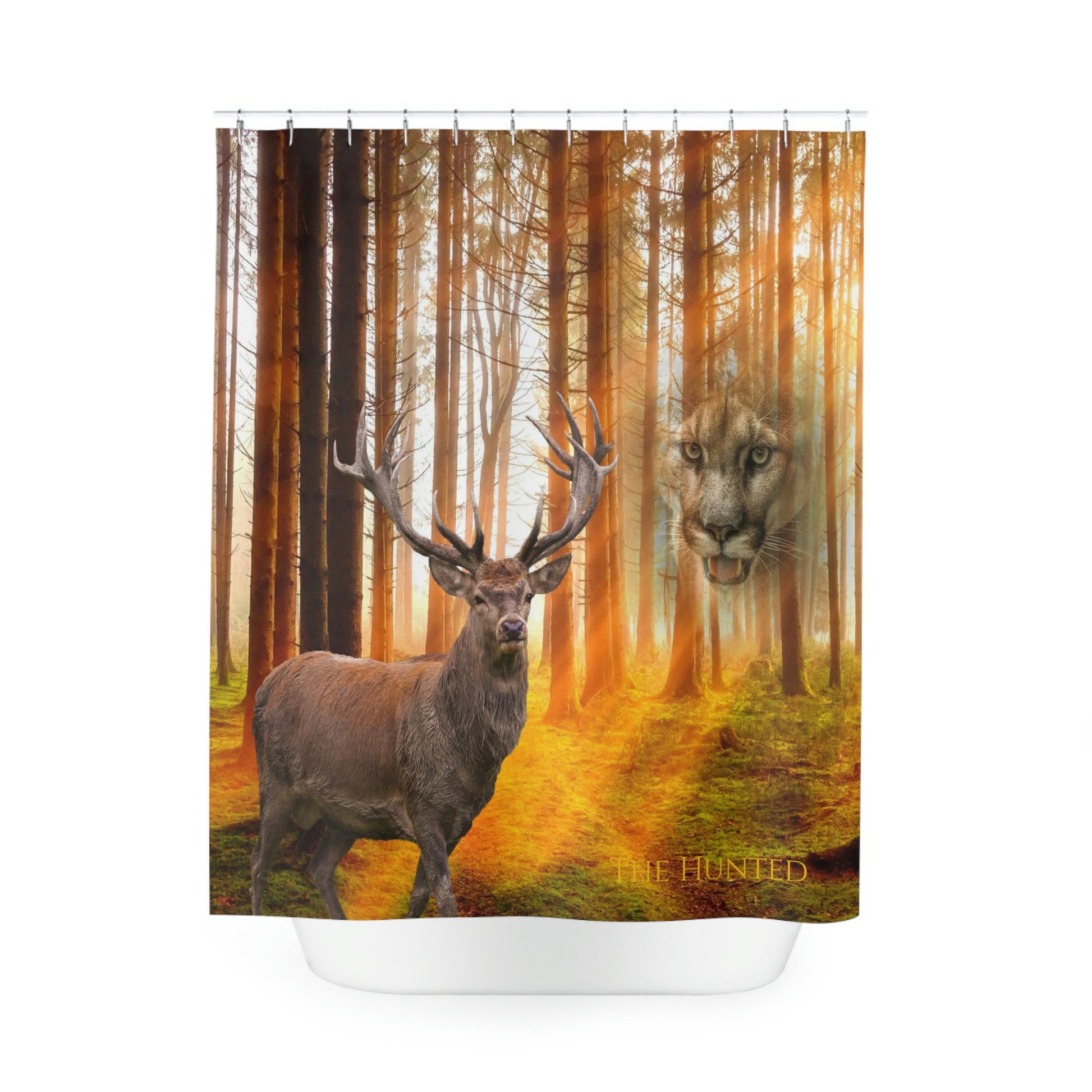 The Hunted -Polyester Shower Curtain (8215697621311)