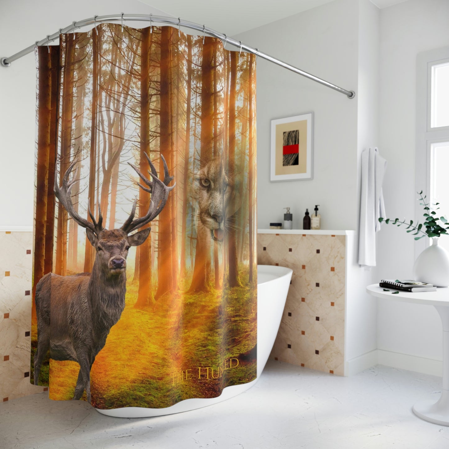 The Hunted -Polyester Shower Curtain (8215697621311)