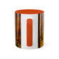 The Hunted--- elk and Couger   Colorful Mugs, 11oz (8215725670719)