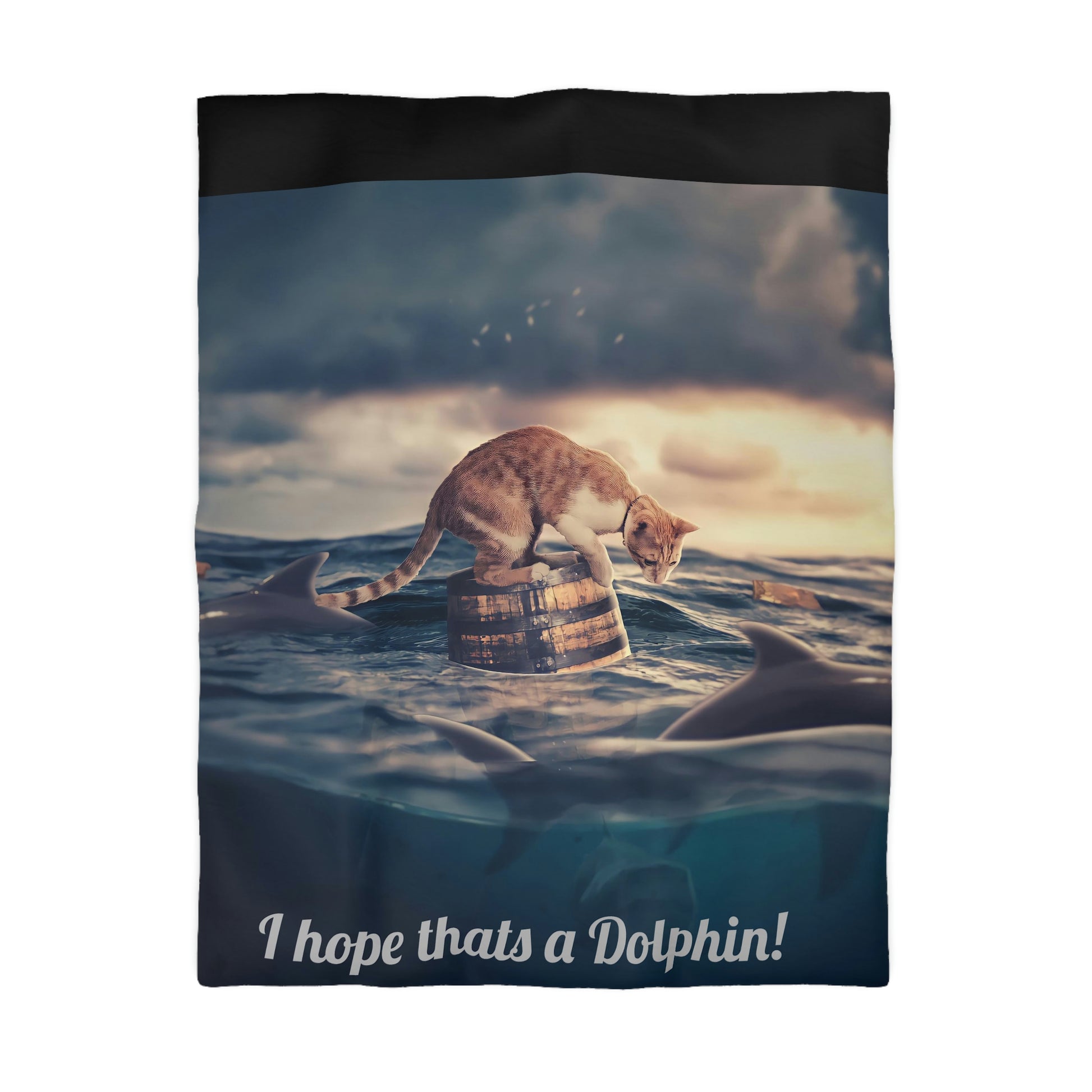 I hope that is a dolphin - Microfiber Duvet Cover (8196405494079)