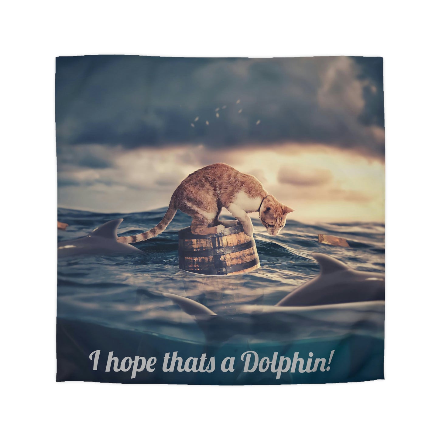 I hope that is a dolphin - Microfiber Duvet Cover (8196405494079)