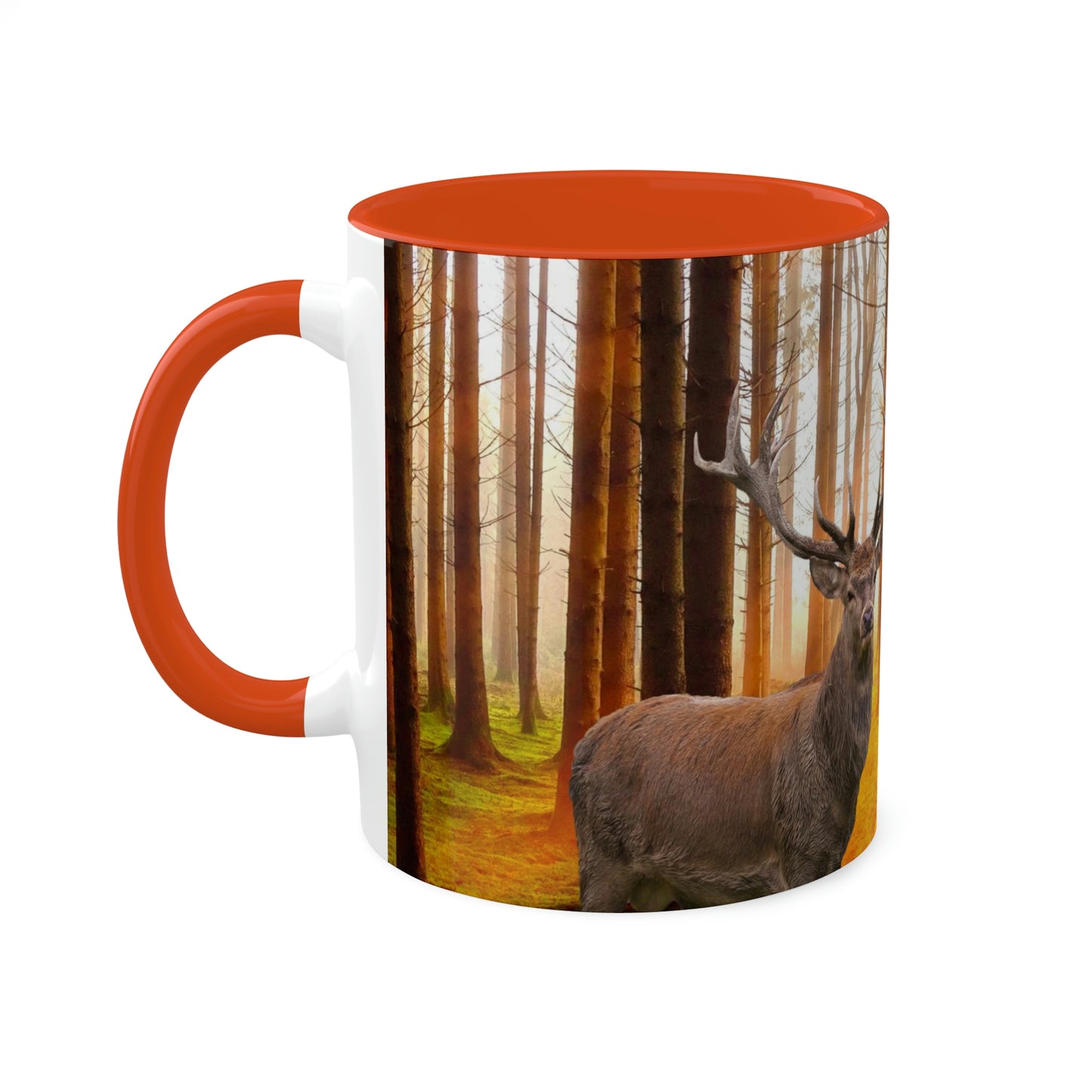 The Hunted--- elk and Couger   Colorful Mugs, 11oz (8215725670719)